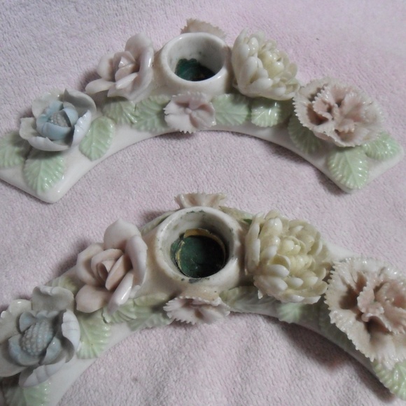 Lenwile Japan Ardalt Other - Lenwile Verithin Bisque Porcelain Candle Holders